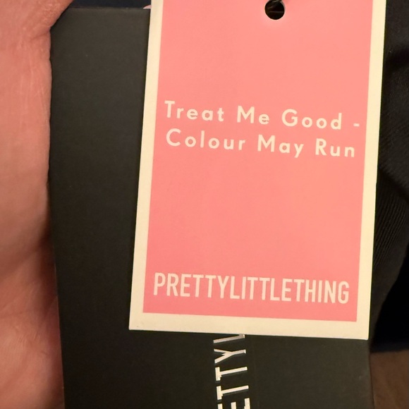 Pretty Little Things Black Side Ruched Midi Skirt US 22/ UK 26 New - Picture 4 of 10